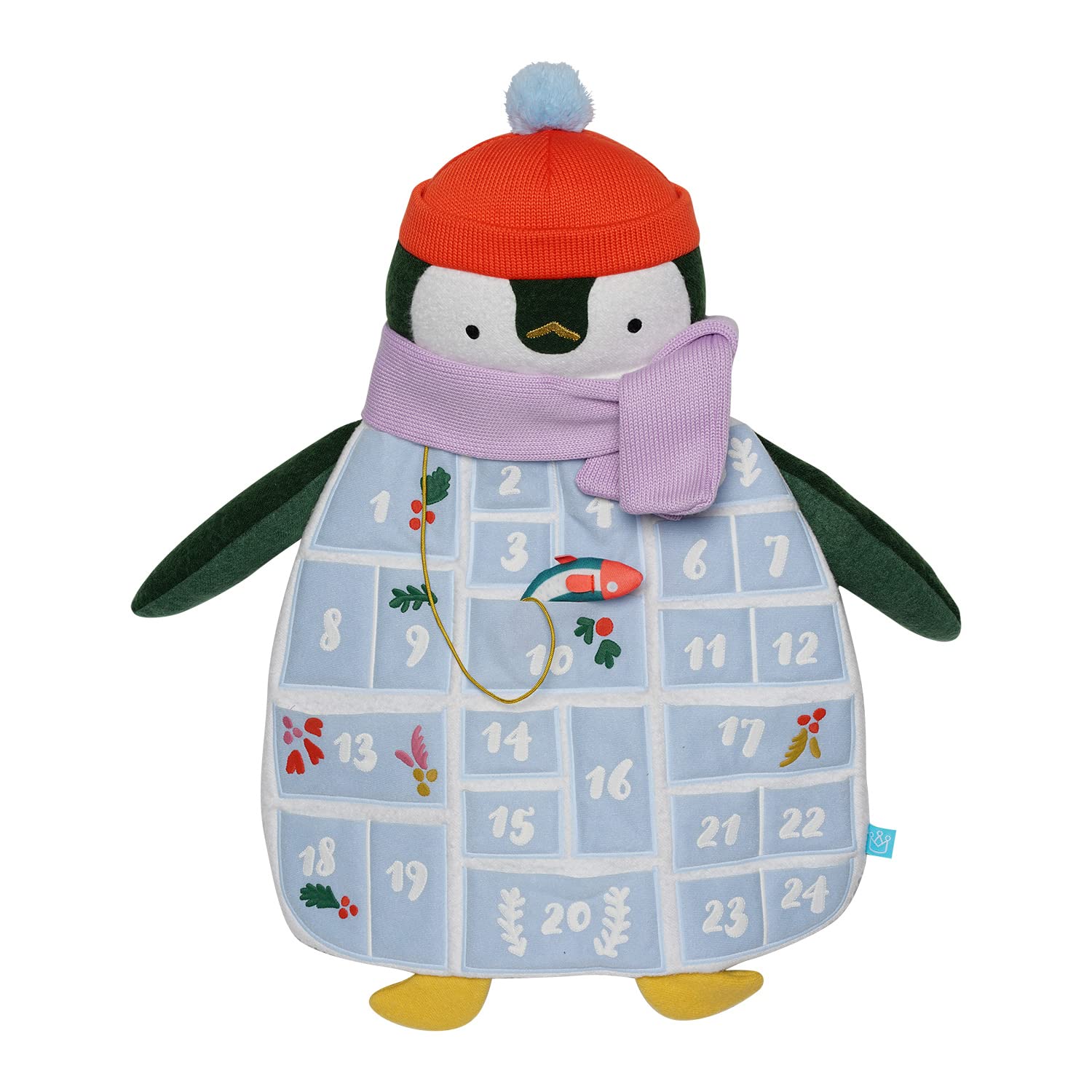 Manhattan Toy Any Year Hanging Christmas Polly Penguin Plush Advent Countdown Calendar and Holiday Decor for 3+ Years and Up