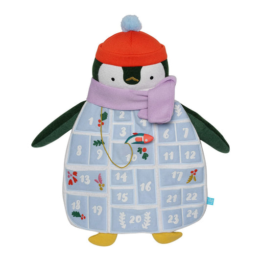 Manhattan Toy Any Year Hanging Christmas Polly Penguin Plush Advent Countdown Calendar and Holiday Decor for 3+ Years and Up