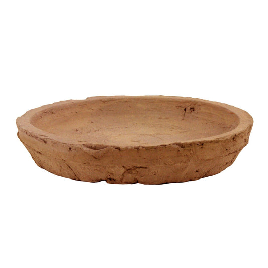 HomArt Rustic Terra Cotta Saucer, 5-1/2-Inch, Antique Red, 1-Count