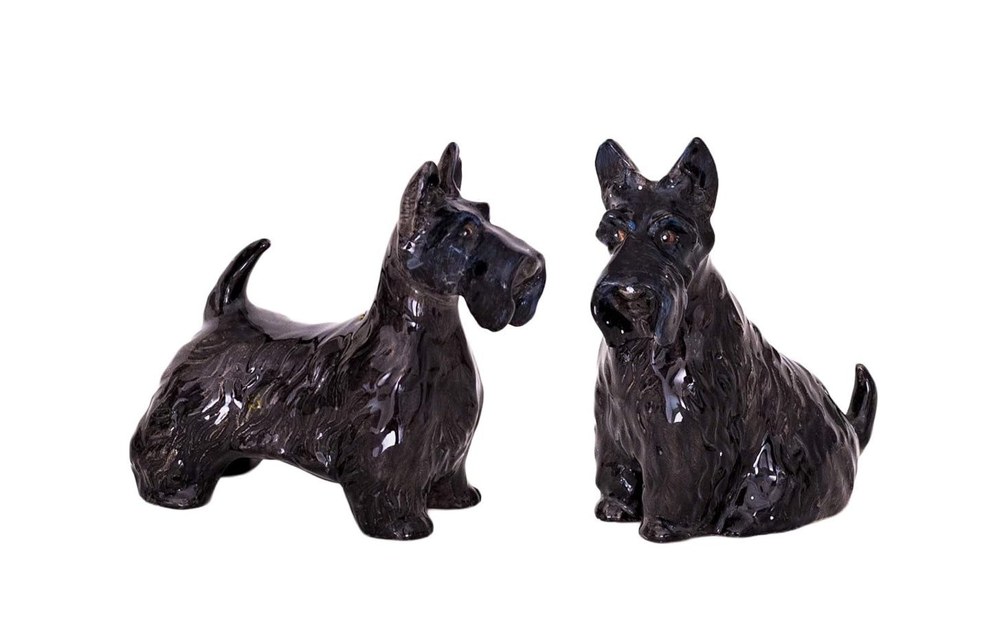 Blue Sky Clayworks 17776 Puppy Dog Scottish Terrier Scottie Salt and Pepper Shakers Ceramic