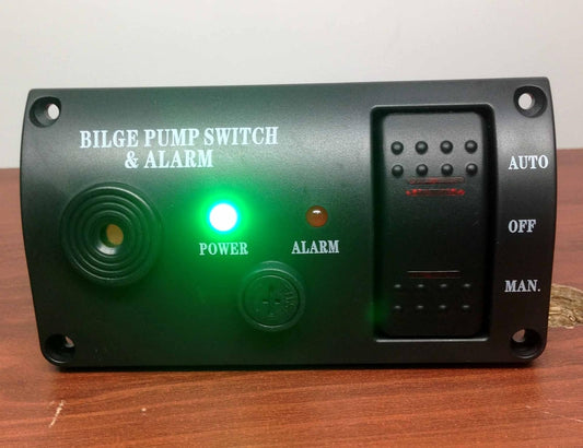 Pactrade Marine Boat Bilge Alarm And Pump Switch ABS Manual Automatic Off Spring Return
