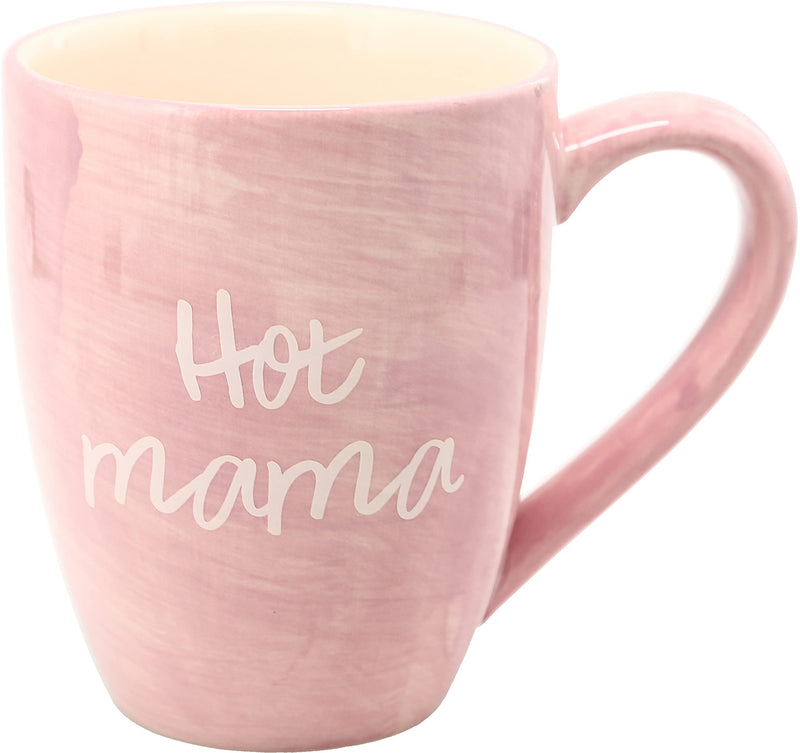 Mom Life 85204 Hot Mama Pink Large 20 oz Ceramic Coffee Mug Tea Cup, Pink