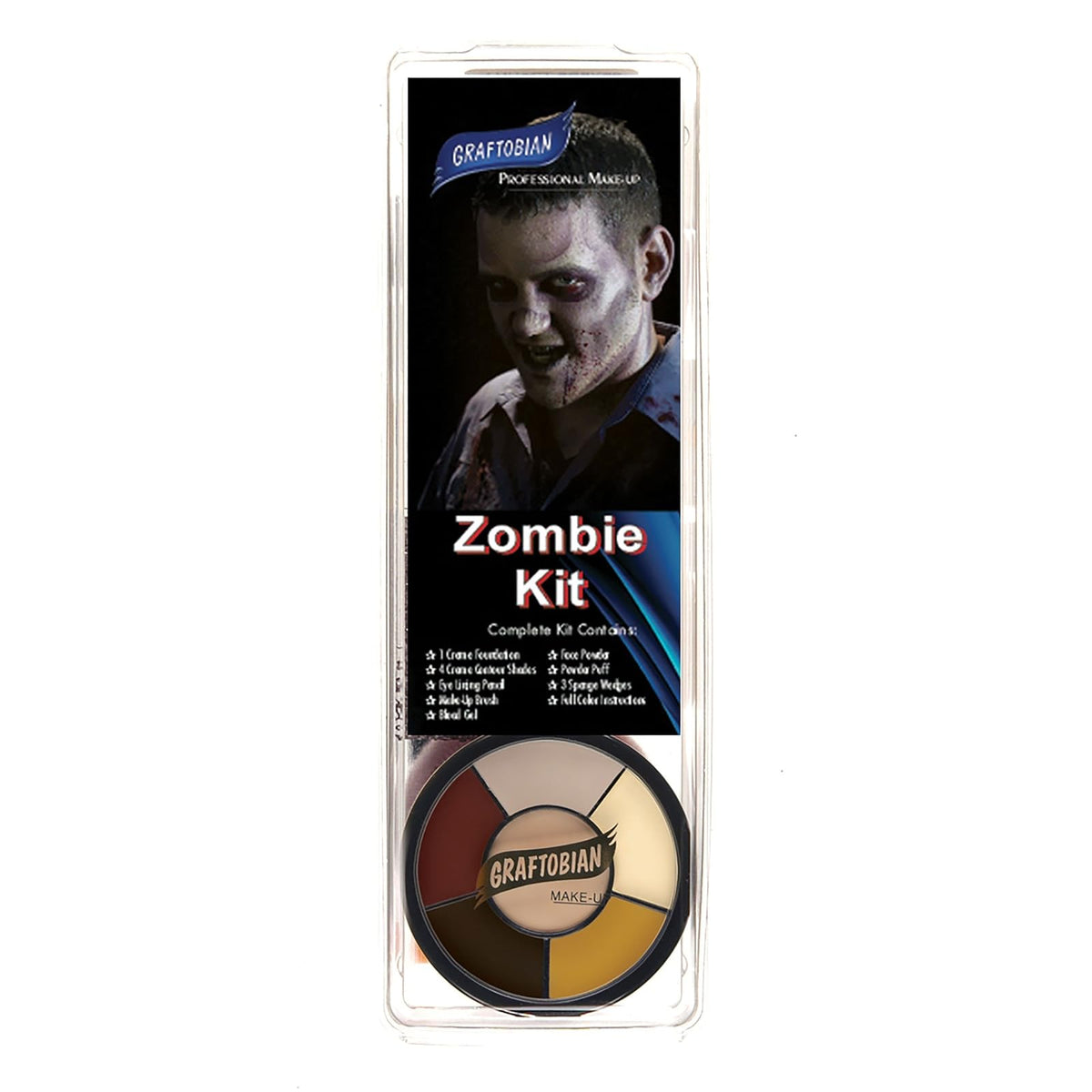 Graftobian Body Paint, Brown and various zombie fx shades
