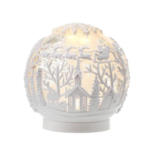 Regency International Snow Globe, White, Classic