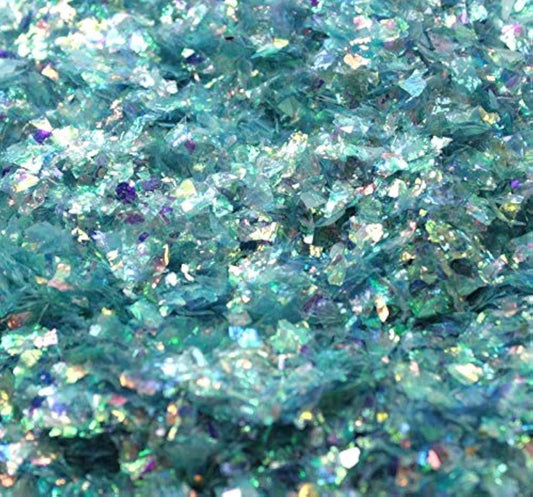 Meyer Imports Blue Flitter Iridescent Ice Glitter Flakes for Nail Art - Lightweight Holographic Polyester - 311-4341 - 1/2 oz (14 Grams)