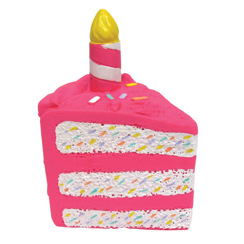 FOUFIT 87285 Birthday Cake Chew Toy for Dogs, Pink, 6"