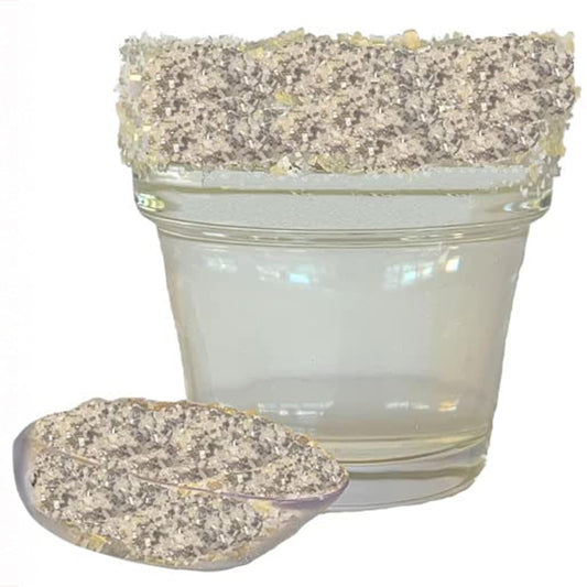 Ultimate Baker Snowy River Jewels Cocktail Salt - Natural Kosher Gold and Silver Margarita Salt for Cocktail Rimming (4oz Bag)