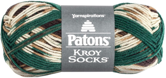 Spinrite Yarns (CA) Patons Kroy Socks Yarn - (1) Super Fine Gauge - 1.75 oz - Woodsie Woodsie - For Crochet, Knitting & Crafting