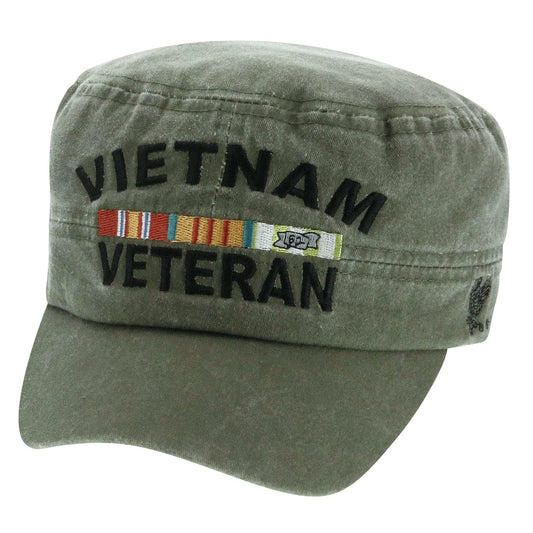Eagle Crest Vietnam Veteran Flat Top OD Green Low Profile Cap