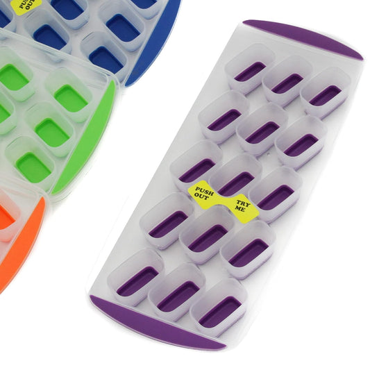 Chef Craft Classic Push Out Ice Cube Tray, 11 inch, Color May Vary