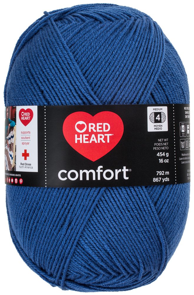 Red Heart Yarn, 4 (Medium), Indigo