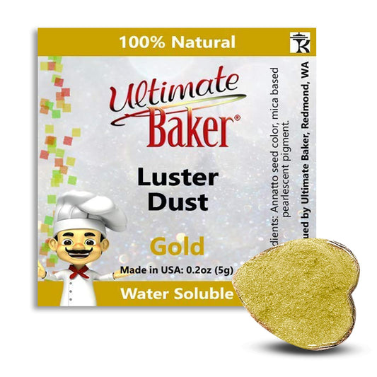 Ultimate Baker Gold Luster Dust - Kosher Certified Edible Natural Gold Dusting Powder (5grams Gold Dust)