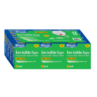 BAZIC PRODUCTS Adhesive Tapes, 1-Pack, 3/4" X 1296" Refills (12-count)