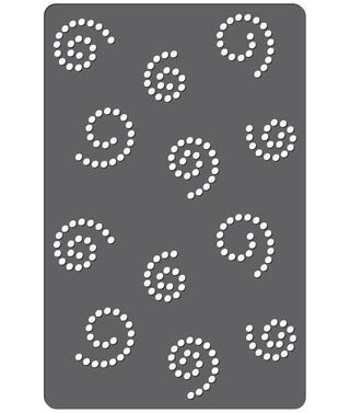 Rhinestone Genie Pattern-Swirls Magnetic Rhinestone Template, Black