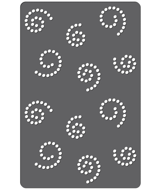 Rhinestone Genie Pattern-Swirls Magnetic Rhinestone Template, Black