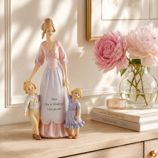 Comfy Hour 12.4 Inch Mother and Children Figurine, Mom Gift Statue