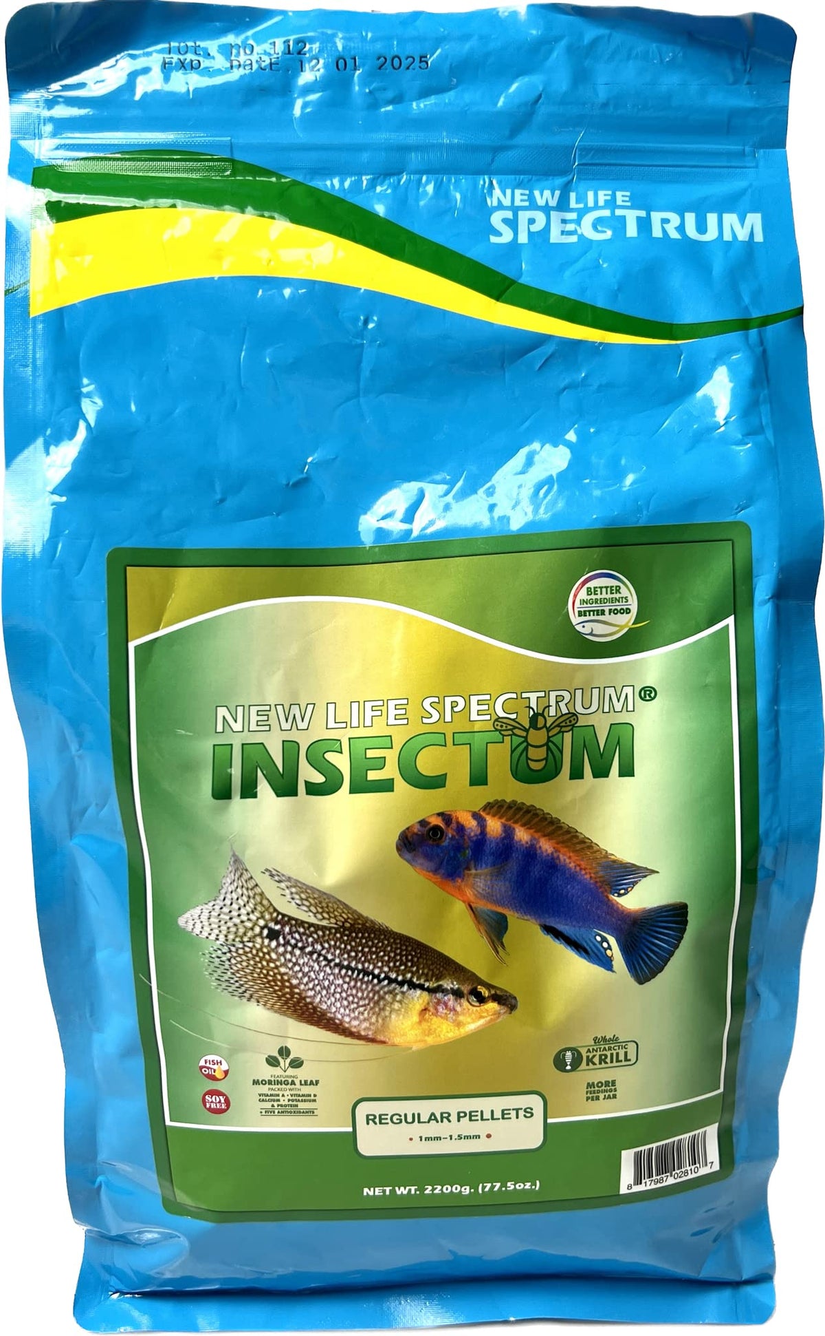 New Life Spectrum Insectum Fish Food Regular Bag 2200g.