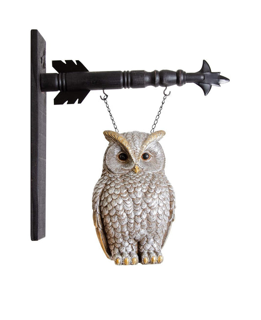 K&K Interiors 17075A 11.5 Inch Silver & Gold Metalic Owl Arrow Replacement, Silver and Gold