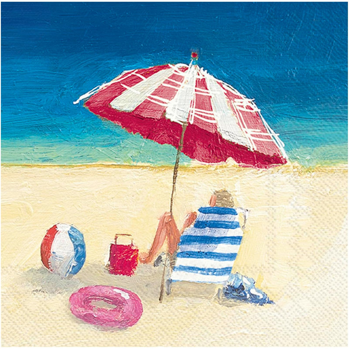 ihr SINCE 1977 Disposable Napkin, 5" x 5", Summer Fun
