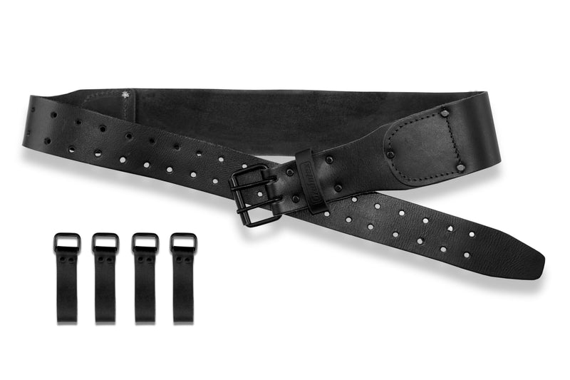 Graintex LB2084 3” Top Grain Leather Belt Black Color Padded for Framers, Constructors, Carpenters, Plumbers