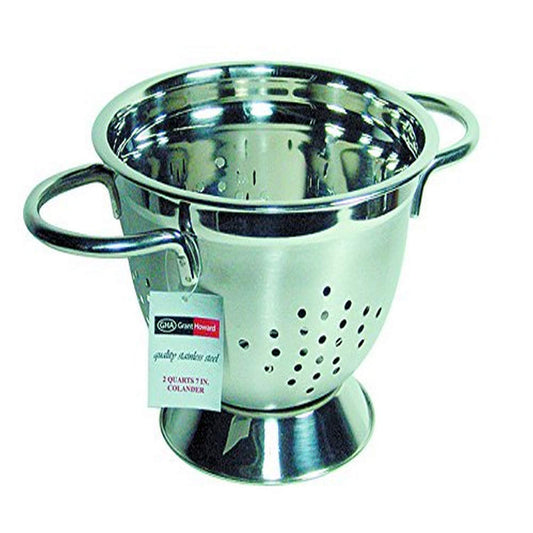 Grant Howard 50308 Stainless Steel Elegant Small Colander, 7", Silver