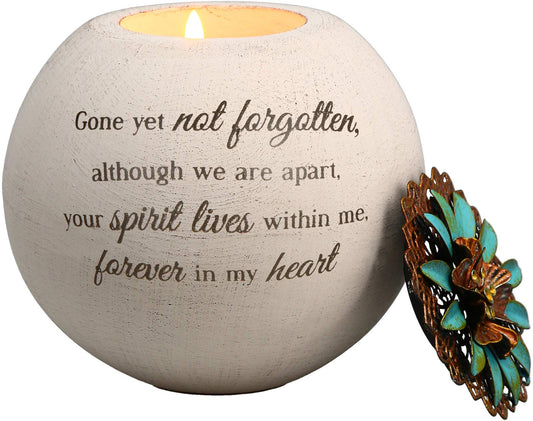 Pavilion Gift Company 19093 Forever in My Heart Terra Cotta Candle Holder, 4-Inch