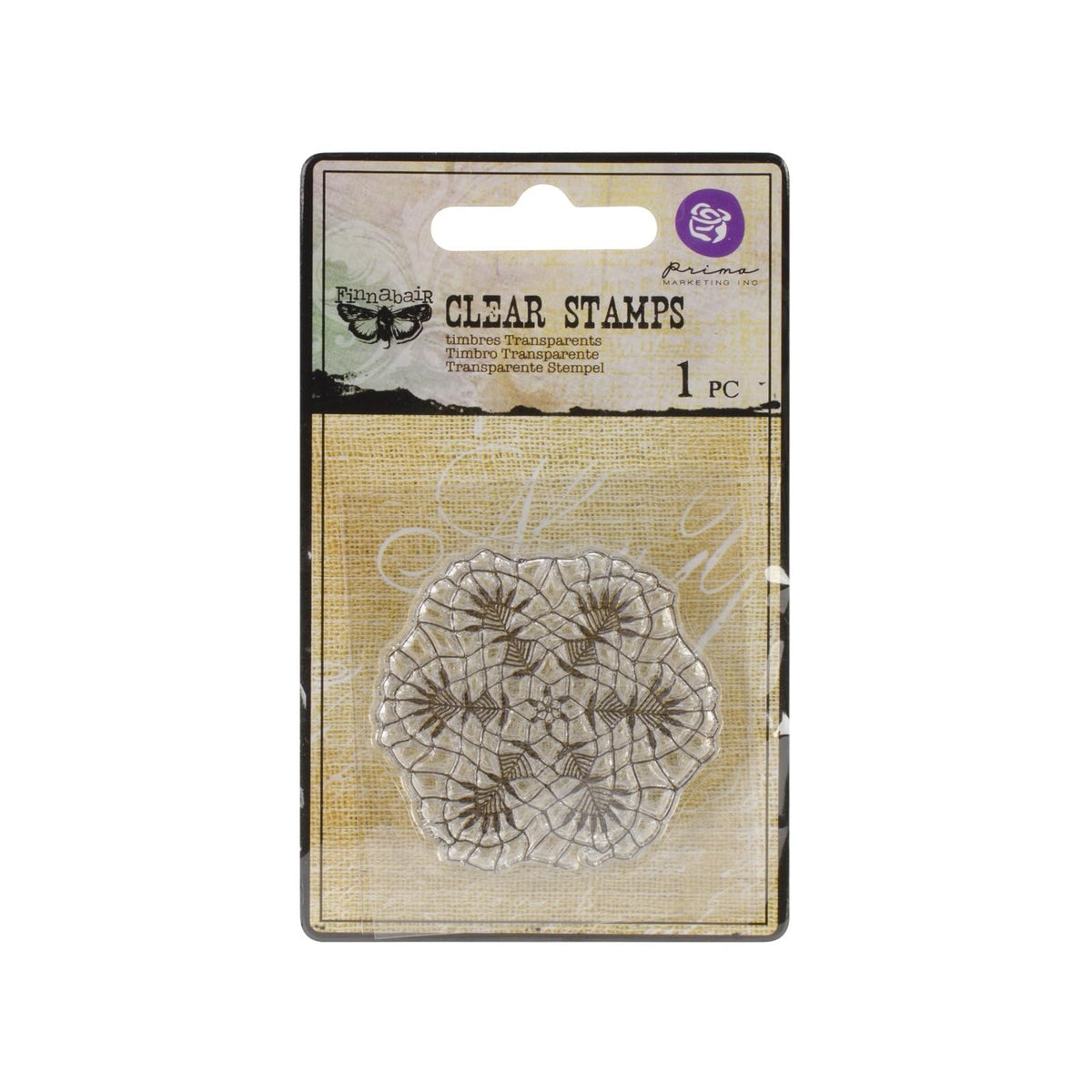 PRIMA MARKETING INC Rubber Stamp, Clear Stamp 2.2x2.5 Doily, Clear