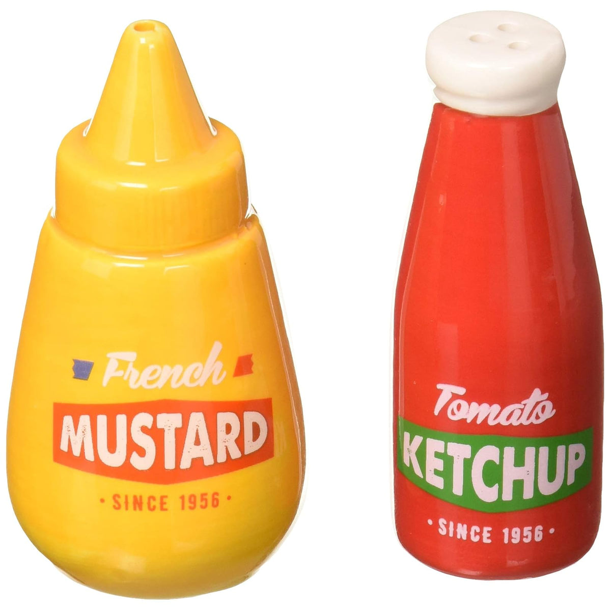 Abbott Collection Food Shaker, 4"H, Ketchup & Mustard