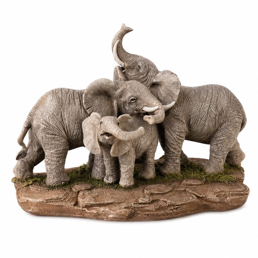 Comfy Hour 9.2 Inch Elephant Statue, Family Decor, Set of 1