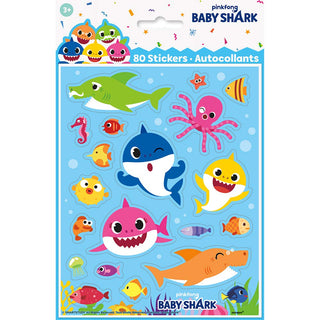 Unique Industries Unique Baby Shark Sticker Sheets - 4 Pcs