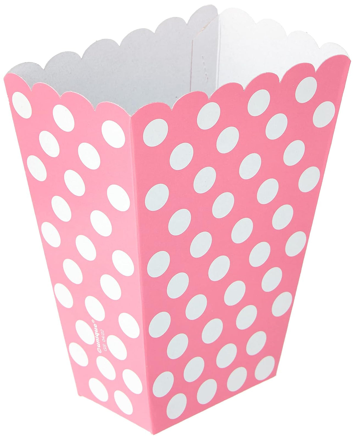 Unique Industries Hot Pink Polka Dot Popcorn Treat Boxes, 8ct