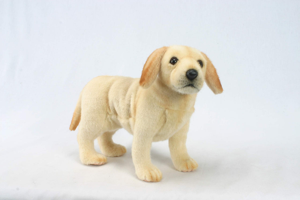 HANSA Yellow Lab Puppy Standing Plush Toy 14" L