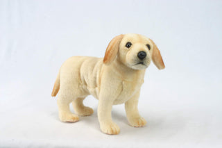 HANSA Yellow Lab Puppy Standing Plush Toy 14" L