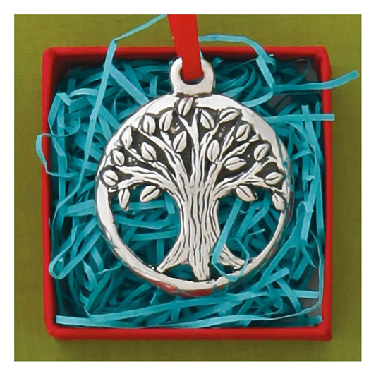Basic Spirit Tree of Life Jolly Pewter Ornament for Feng Shui Yoga Holiday Tree Decoration Home Collection