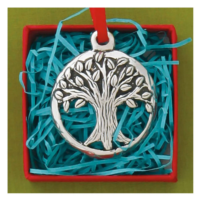 Basic Spirit Tree of Life Jolly Pewter Ornament for Feng Shui Yoga Holiday Tree Decoration Home Collection
