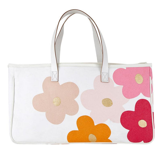 Santa Barbara Design Studio Tote Bags Pure Design Women's Canvas Shoulder Bag with Waterproof Lining, 20" x 11", Flowers
