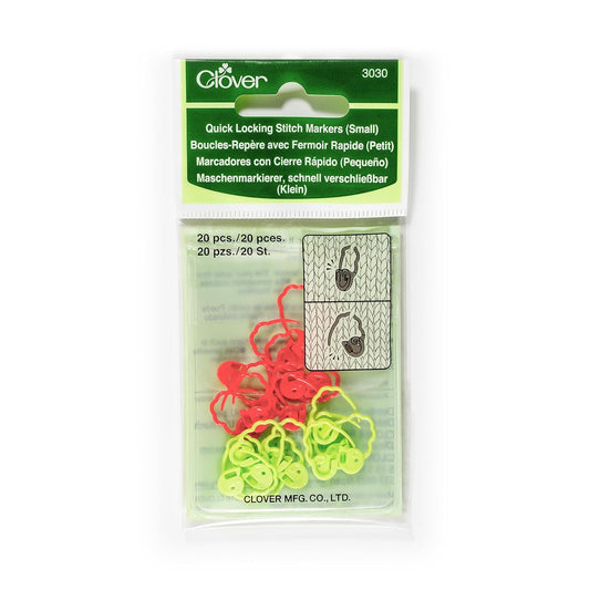 CLOVER 3030 Quick Locking Stitch Markers Small