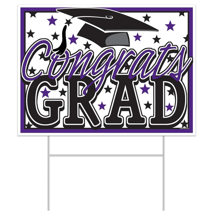 Beistle Decorative Signage, 11.5" x 15.5", Purple