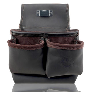 Graintex OS2083 6 Pocket Nail & Tool Pouch Top Grain Oil Tanned Leather for Framers, Constructors, Electricians, Plumbers, Handyman