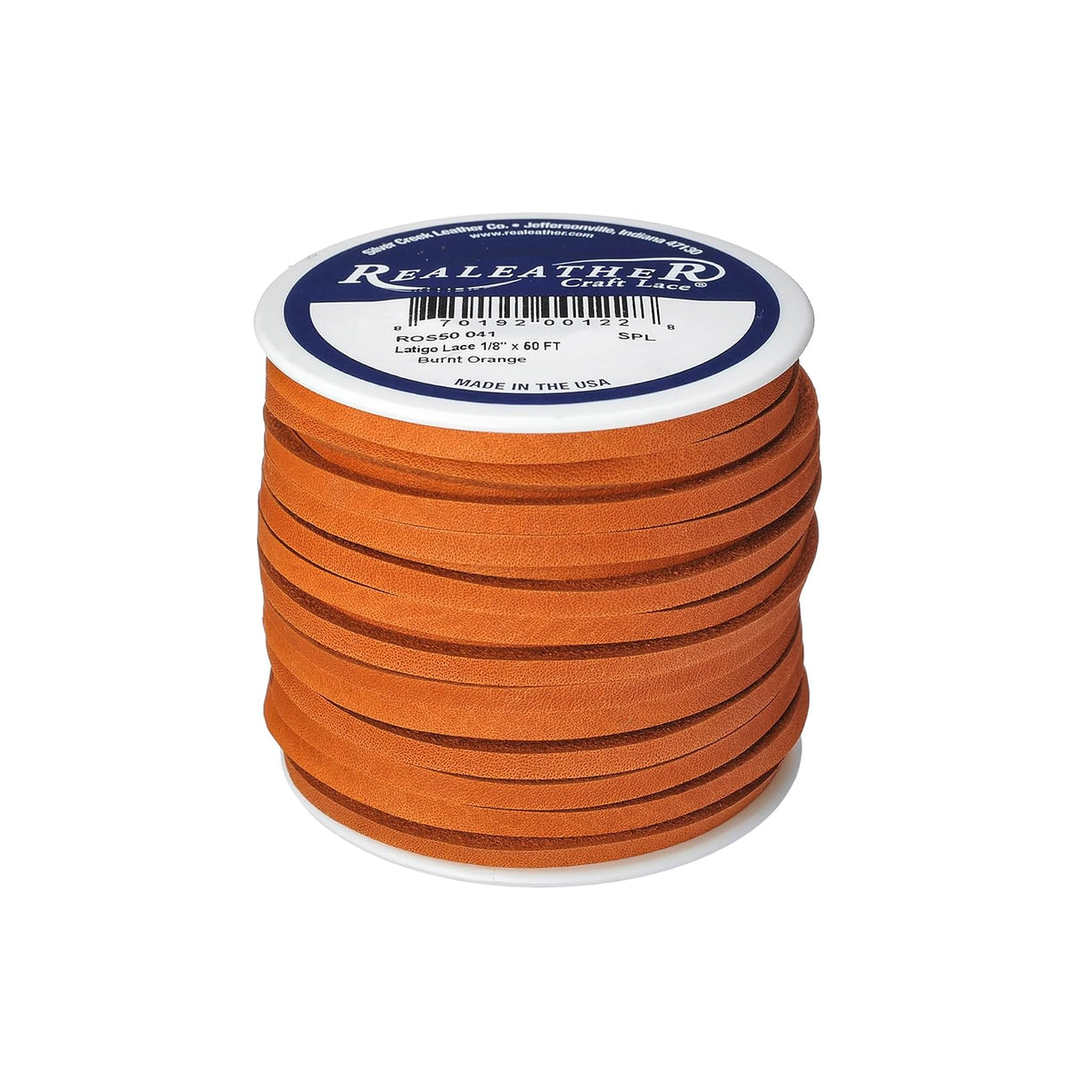 Realeather Thread Cord, Burnt Orange