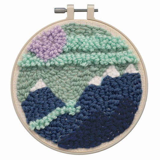 Design Works Crafts Mountains Hoop Punch Needle Kit