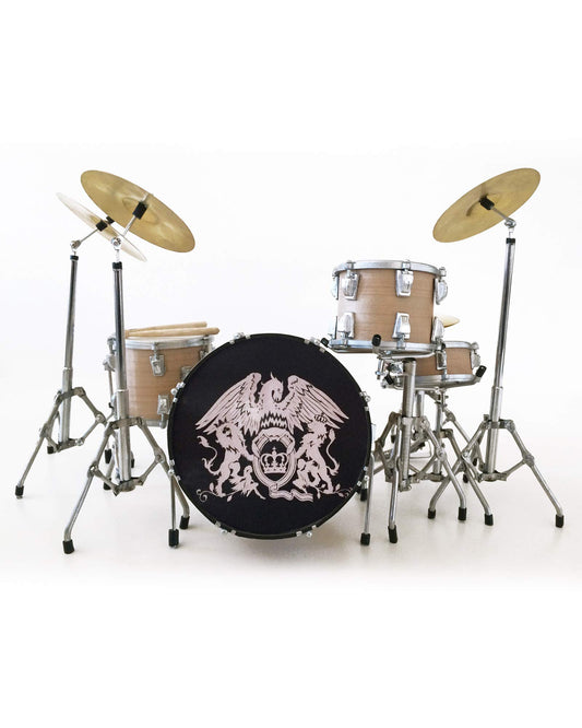 FAN MERCH Queen Crest Collectible Bohemian Rhapsody Roger Taylor Tribute Miniature Drum Set Replica
