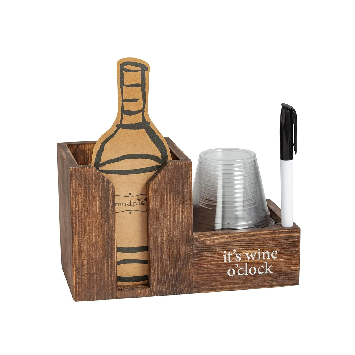 Mud Pie Caddy, 5" x 8", Brown