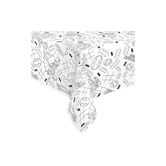 Unique Industries Tablecloth, 84" x 54" (Rectangular), Black and White