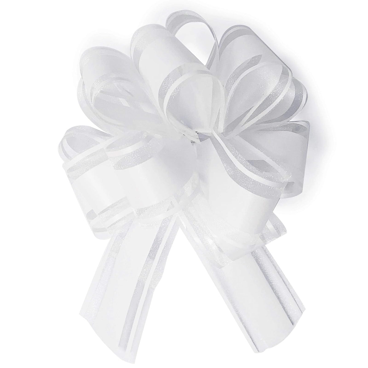 allgala Decorative Ribbon Trim, 6 Inch (Pack of 12), White
