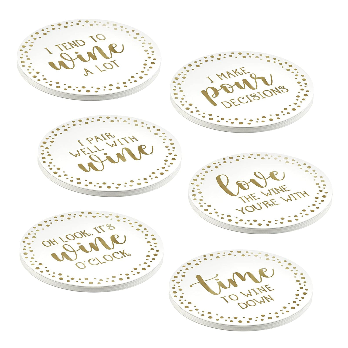 Lillian Rose Drink Coaster, One Size, White Gold
