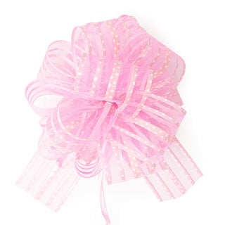 allgala Decorative Ribbon Trim, 6 Inch (Pack of 12), Pullbow Pink