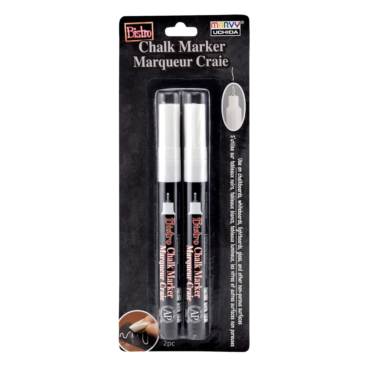 Marvy Uchida Marking Pen, White, Chisel