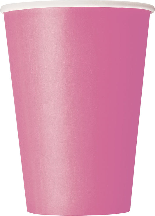 Unique Industries 12oz Hot Pink Paper Cups, 10ct
