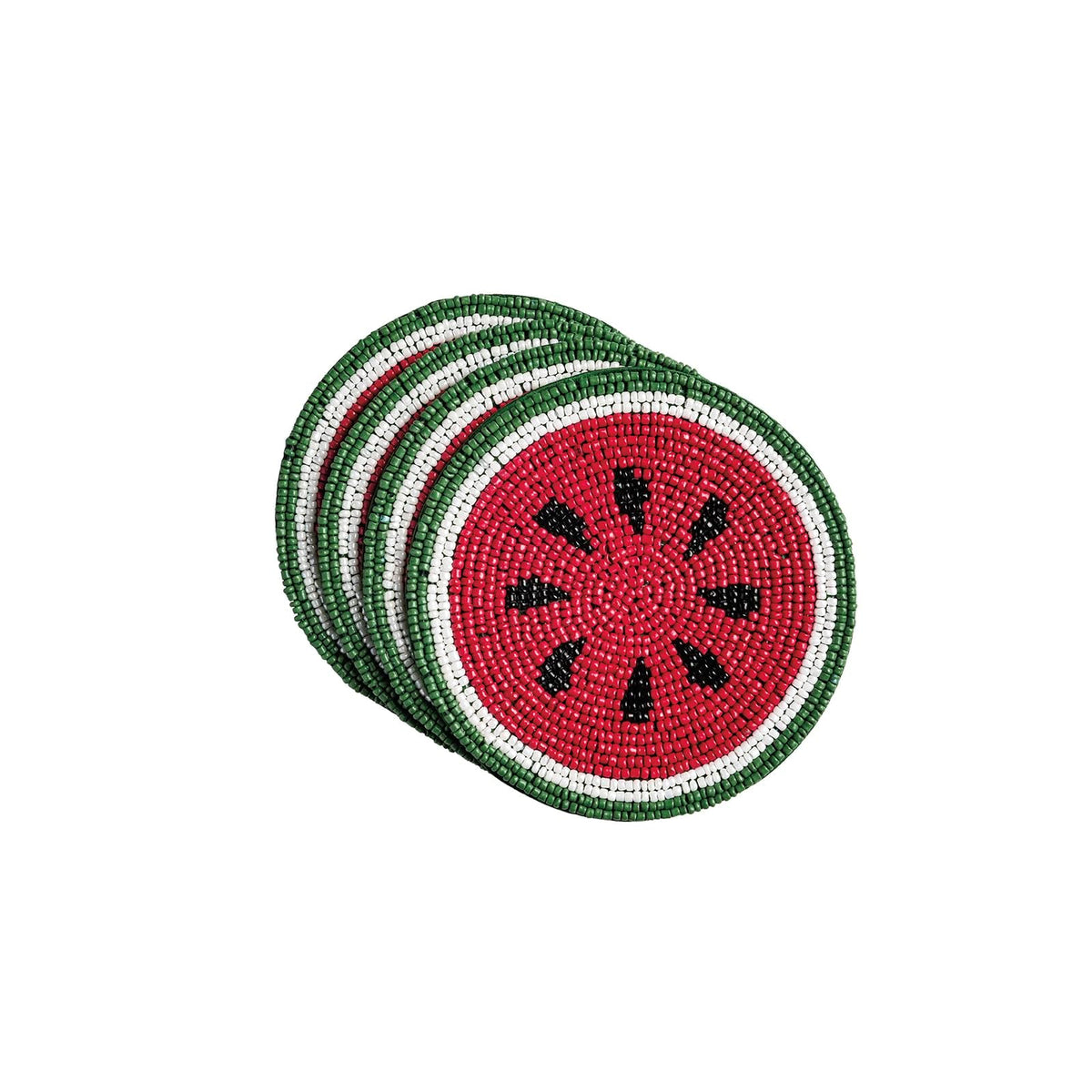 Mud Pie Drink Coaster, approx 4" x 4", Medium Pink